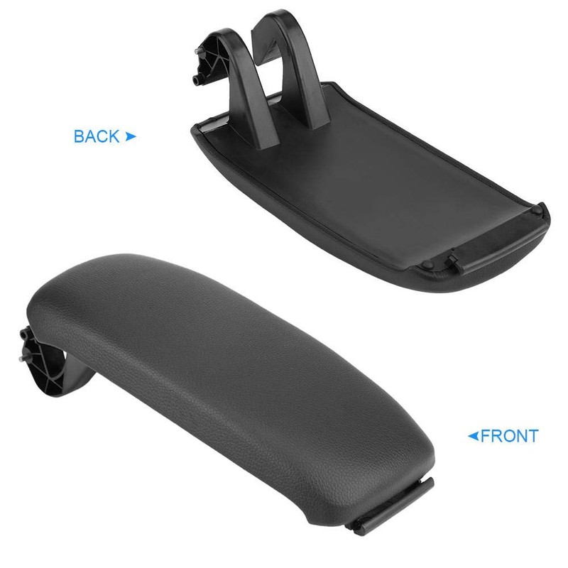 Black Leather Center Console Armrest Lid Cover Fit for A3