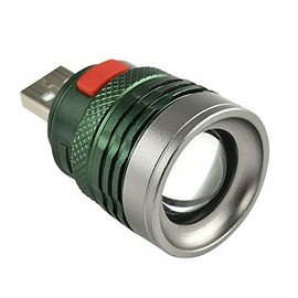 Acxico 1Pcs USB Powerful LED Flashlight Portable Camping Light Mini Torch Zoomable 3 Modes