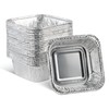 PLASTICPRO Disposable 3'' X 3 X 2'' Inch Square Aluminum