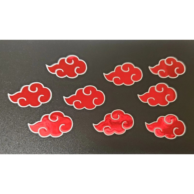10 Pack Akatsuki Holo Foil Symbol Naruto Sticker Vinyl Decal