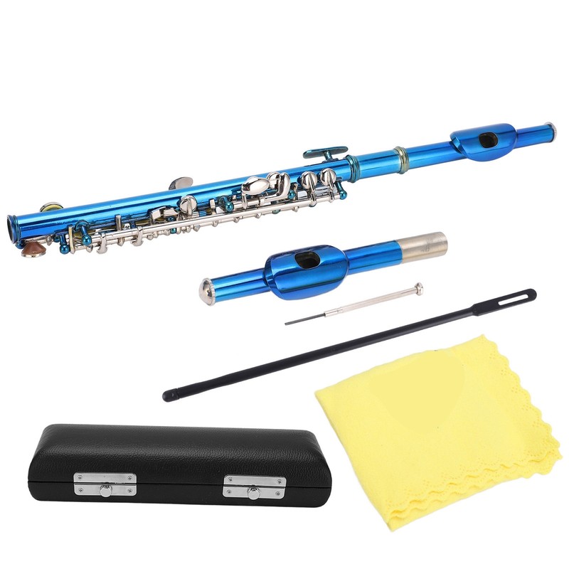 Piccolo Flute Cupronickel Blue +E Key French 6 Holes Piccolos