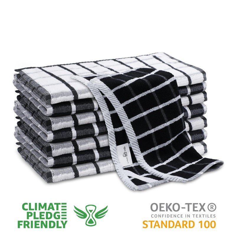 Urban Villa Dish Cloths Terry Cotton Pack of 6, Highly