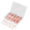 220Pcs Sealing Copper Gasket Flat Round Ring Washer Assortment Kit