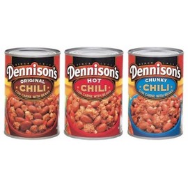 Dennison's Original, Hot, Chunky Chili Con Carne with Beans Triple Treat, 15oz Can (Pack of 12)