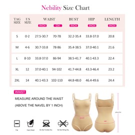 Nebility Seamless Shapewear for Women Tummy Control Bodysuit Shirts Full Body Shaper Tank Top Body Suit Corset Waist Trainer (Beige, XX-Large)