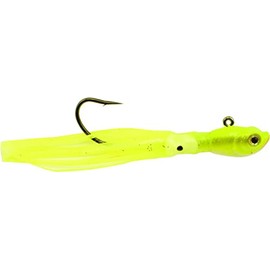 SPRO Fishing SSTJCC-3 Squid tail Jig Fishing lures, Crazy Chartreuse, 3 oz