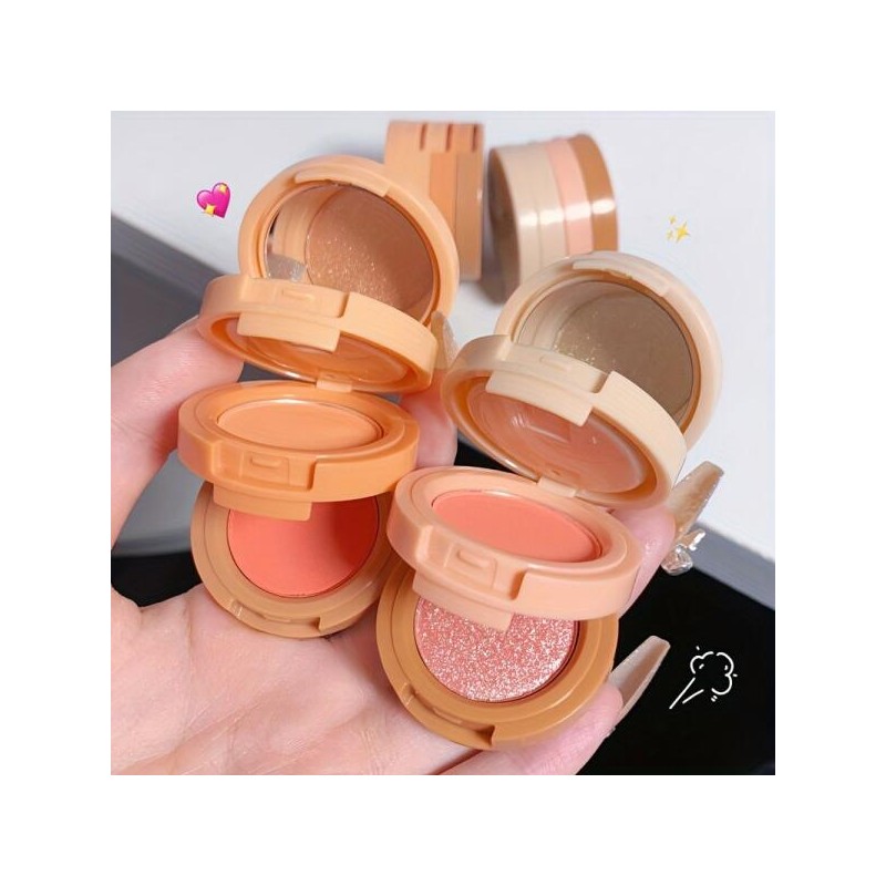 3 in 1 메이크업 팔레트 매트 및 진주 같은 질감