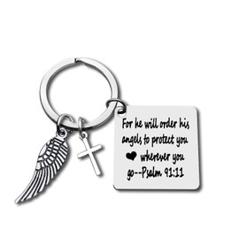 Christian Gifts Bible Verse Keyring Religious Faith Gifts for Women Men Easter Prayer Christian Jewelry for Him Her Easter Prayer Gift Religious Gift for Birthday Graduation Christmas Thanksgiving