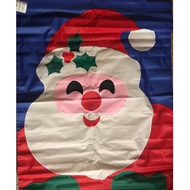 NEW CREATIVE ENTERPRISES CHRISTMAS SANTA CLAUSE APPLIQUED SEASONAL FLAG BANNER HEAVY NYLON 28" X 40" NEW