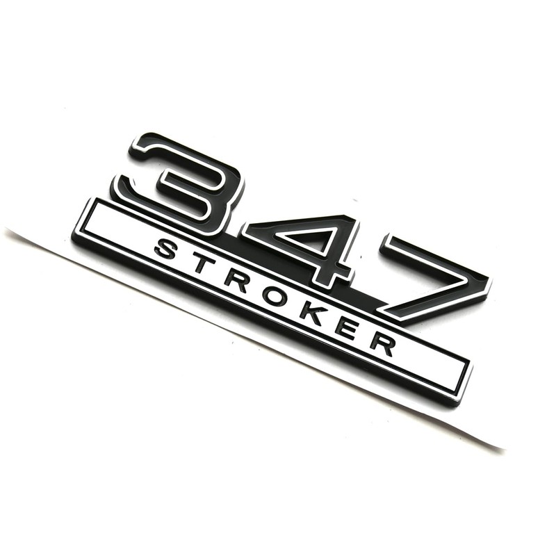 2pcs 347 Liter 5.7 Stroker Engine Emblems Badge 3D Decals