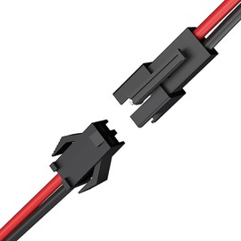 tunghey 10Pack 2 Pin JST Connector Micro Electrical Male and Female Connector Adapter Plug with 15CM Wire Cables for LED Light Strip (2PIN)