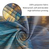 ChloropLastid Beach Ocean Shower Curtain, 72x72 Teal Blue Cute Nautical