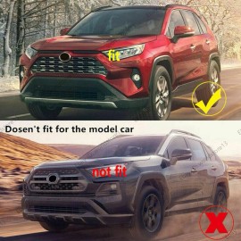 Unbranded For Toyota RAV4 2019-2025 Carbon fiber Front Grille Grill Strip Cover Trim 2pcs