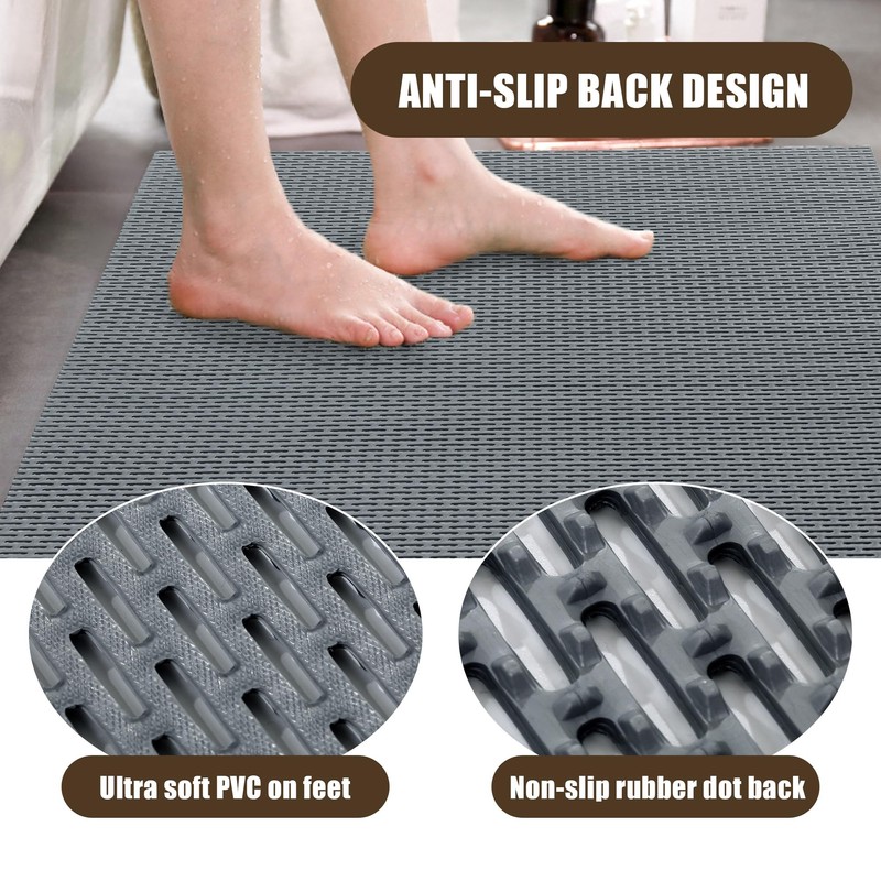 HOMBYS 47 x 32 Extra Large Shower Mat for Shower