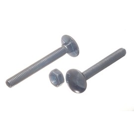 onestopdiy Security Carriage Bolts with Nuts Square M8 160mm Pack of 10