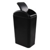 Hespama 14L Slim Plastic Trash Bin, Black Waste Bin with