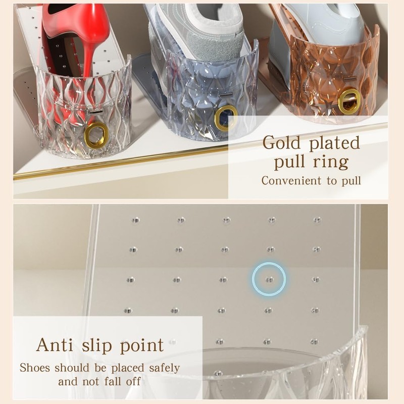 Shoe Slots Organizer, 10 Pack - Adjustable Shoe Stacker for