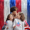 4 Pack 4th of July Foil Fringe Curtains, Red White