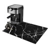 Dish Drying Mat for Kitchen Counter,Black Marble Coffee Bar Mat