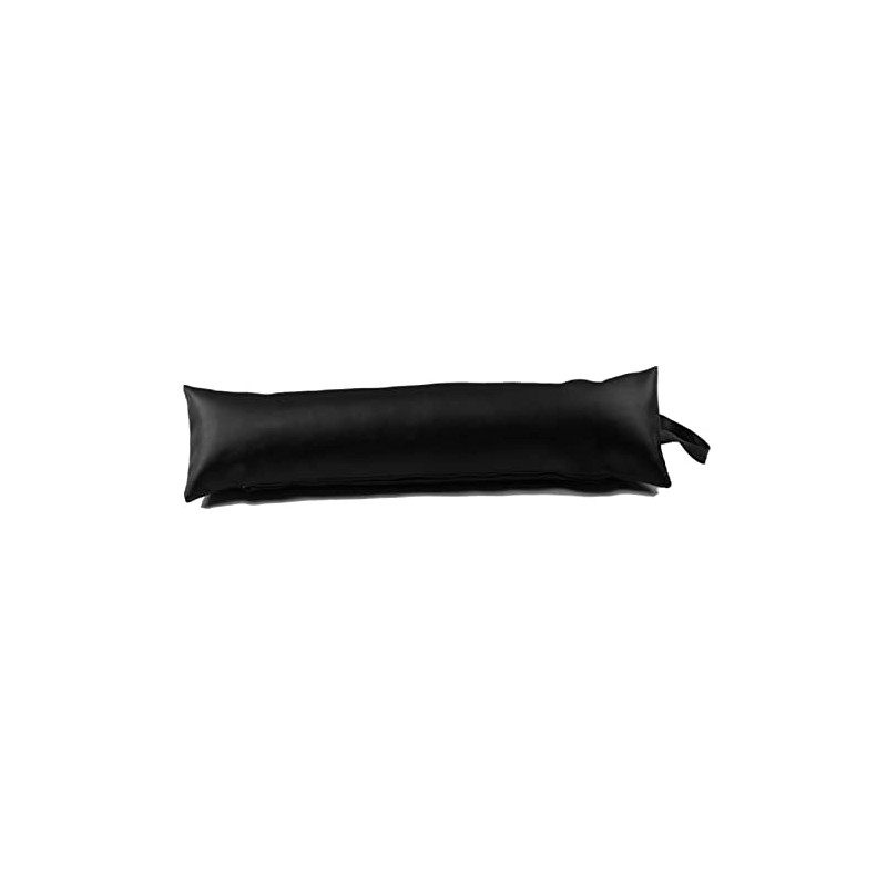 Classic Home Store Black Leatherette Draught Excluder Faux Leather Boat