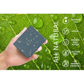 NATURAL AMERICAN ELEMENTS Men’s Bar Soap – SPRING FALLS - 100% All Natural, Nature Scent of Greens, Essential Oils, Organic Shea Butter, No Harmful Chemicals – For Men - Made in USA - Man Soap, 5 oz