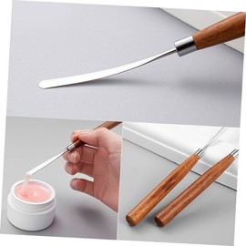 WOONEKY Makeup Palette Stick Foundation Cosmetic Spatula Tool Long Metal Mixing Spatula