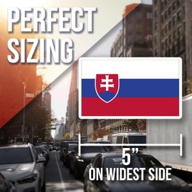 Slovakia Flag Magnet - National Emblem Magnet - Slovakian Souvenir Travel Keepsake - Europe Country Magnet - Decorative Magnet - AAMT0741