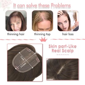 gulagula 14 Inch Hair Toppers for Women Toppers Hairpieces for Women Wiglets Hairpieces for Thinning Hair Topper Synthetic Hairpiece Wig Toppers with Thinning hair