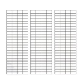 Econoco - Panel Slat Grid Display – Metal Slat Grid for Any Retail Display, 2’ Width x 6’ Height, 3 Grids Per Carton (Black)