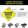 Ohleats 2PCS Student Driver Sticker for Car Window, 5"x5" Please