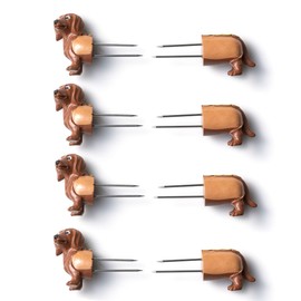 Outset Corn Holders, Dachshund Design, Set of 4 Dog Corn Handles