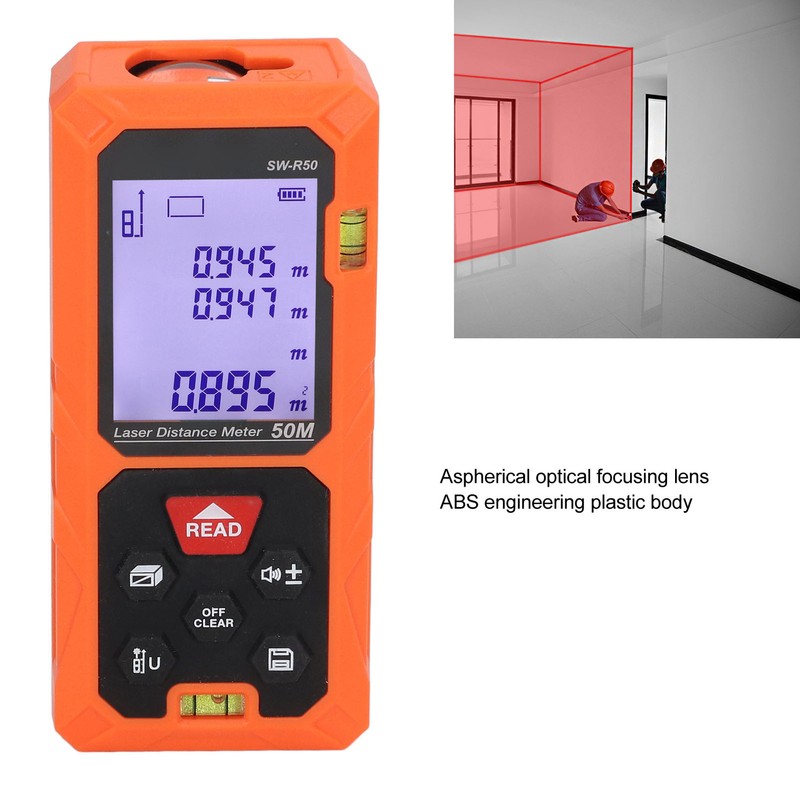 Handheld Laser Distance Meter High Accuracy Double Sensing Holes Digital