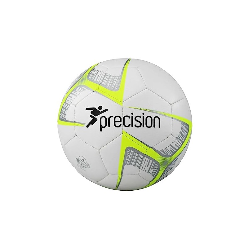Precision Unisex-Youth Fusion Lite Football, White/Yellow, 320gms