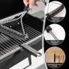 Set of 2 Grill Brushes for Cast Iron Grate, Stainless