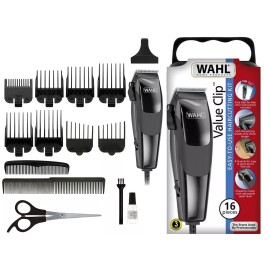 Wahl Value Clip 16 Piece Hair Styling Grooming Men Hair Cutting Clippers  KIT