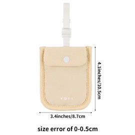YOYI YOYI RFID Undercover Bra Wallet,Hidden Travel Pouch,Secret Stash Pocket - Credit Cards & Money & Valuables with Adjustable,Elastic Strap Suitable for All Bra Sizes