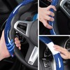 Car Steering Wheel Cover Set Bright Carbon Fiber Wrap Non-Slip