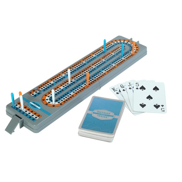 Outside Inside Backpack Cribbage Game for Camping and Travel, Lightweight and Foldable