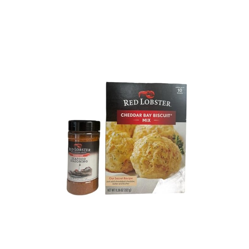 Red-Lobster's Cheddar Bay Biscuit Mix and Seafood Seasoning Bundle, 11.36