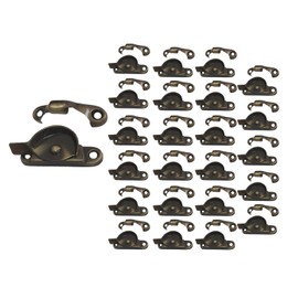 QCAA Zinc Die Cast Window Sash Lock, 2-7/16", Brushed Antique Brass, 24 Pack, Made in Taiwan