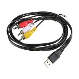USB to RCA Cable 5FT, USB 2.0 A Female to 3 RCA Female Adapter Cord AV Composite Cord for DVDs, Digital Cameras, Camcorder Connecting to TV/PC/Computer