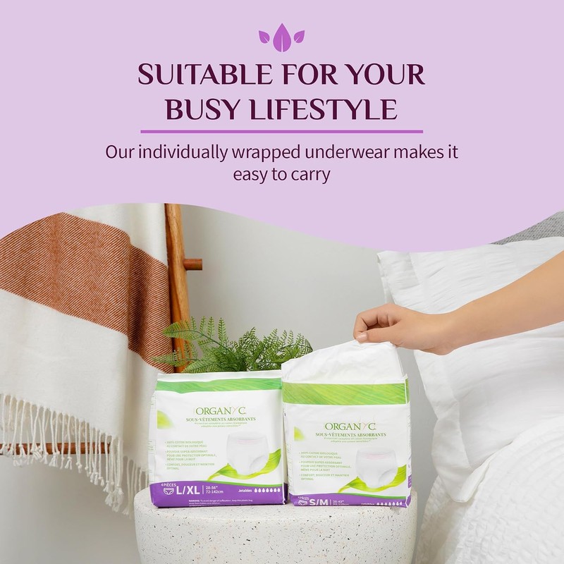 Organyc - Certified Organic Cotton Disposable Period Underwear for Sensitive