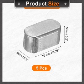 sourcing map 5Pcs Round Ended Feather Key, 5 x 5 x 10mm Carbon Steel Parallel Drive Shaft Key Stock, Machine Keyway for Shaft Type Fastening Connection