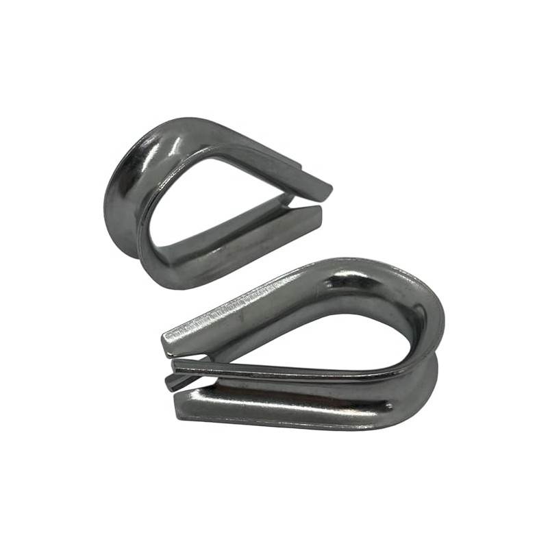10x Wire Rope Thimble Stainless Steel V4A 316 6 mm