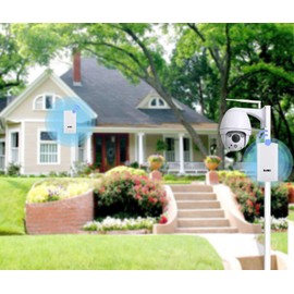 KuWFi 2-Pack 300Mbps Wireless Bridge, Outdoor CPE WiFi Kit Point to Point Wireless Access Point 2.4G Internet Bridge 1KM Transmission Distance Solution for starlink Signal