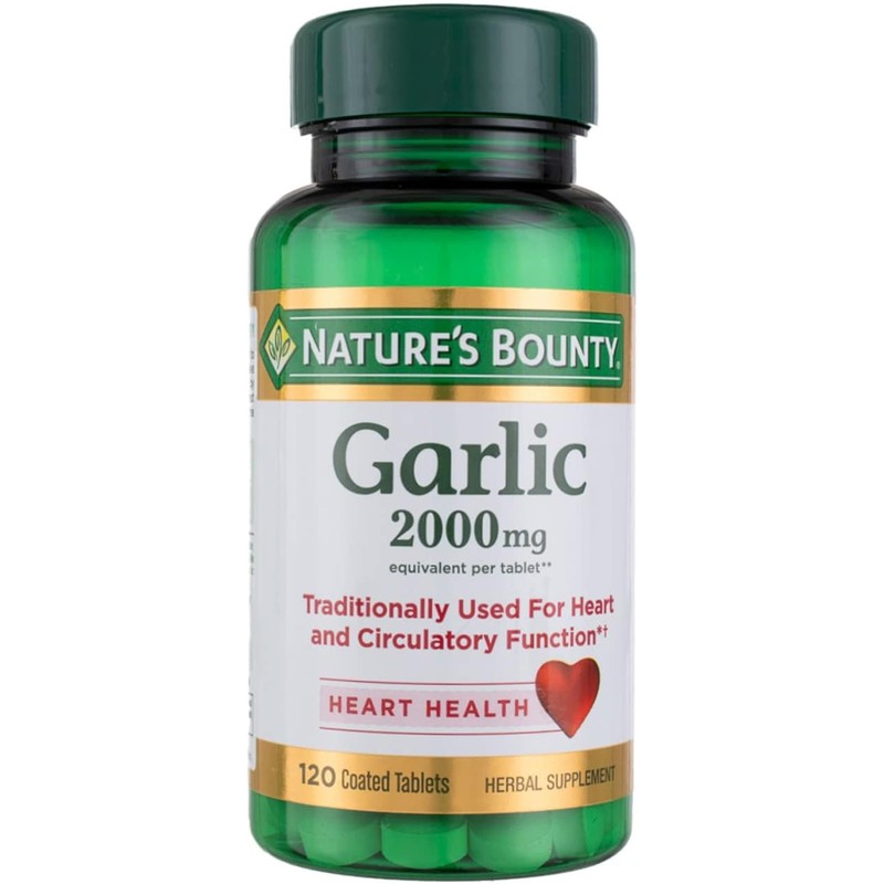Nature's Bounty Garlic 2000mg, Tablets 120 ea (Pack of 3)