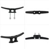 VEITHI Boat Cleats 8 inch (6 Pack),Electrophoretic Coated Black Boat
