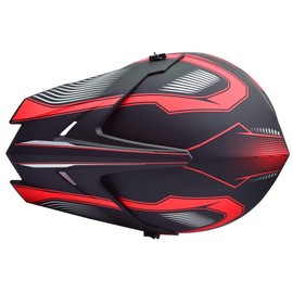 Adult 4 Wheeler Helmet, Off-Road Helmet, Motocross Helmet DOT Certification Comfortable and Breathable Full Helmets for Locomotives Used in All Seasons,Red,M