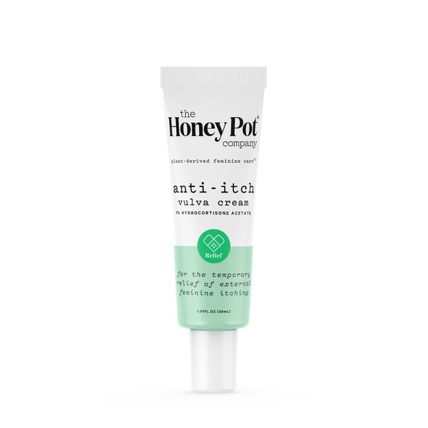 The Honey Pot Company - Feminine Anti-Itch Cream - at Home or On The Go Medicated Cream to Relieve Itching and Discomfort. Maximum Strength - 1 fl. Oz.