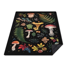 awufncksn Mushroom Picnic Blanket Waterproof Foldable Extra Large Picnic Mat Beach Blanket 80"x80" for Camping Beach Hiking Patio Party Outdoor Decor Gifts